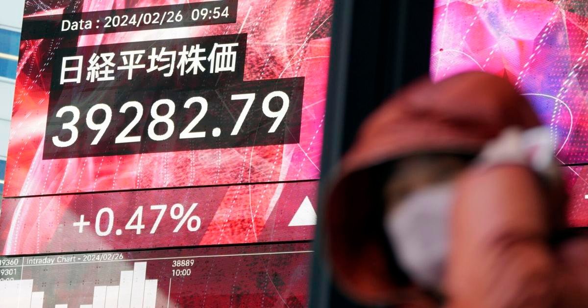 stock-market-today:-asian-shares-mostly-decline,-while-tokyo-again-touches-a-record-high