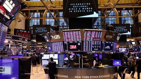 On Monday, the Dow Jones Industrial Average fell 274.30 points, or 0.71 per cent, to 38,380.12. (Getty Images via AFP)
