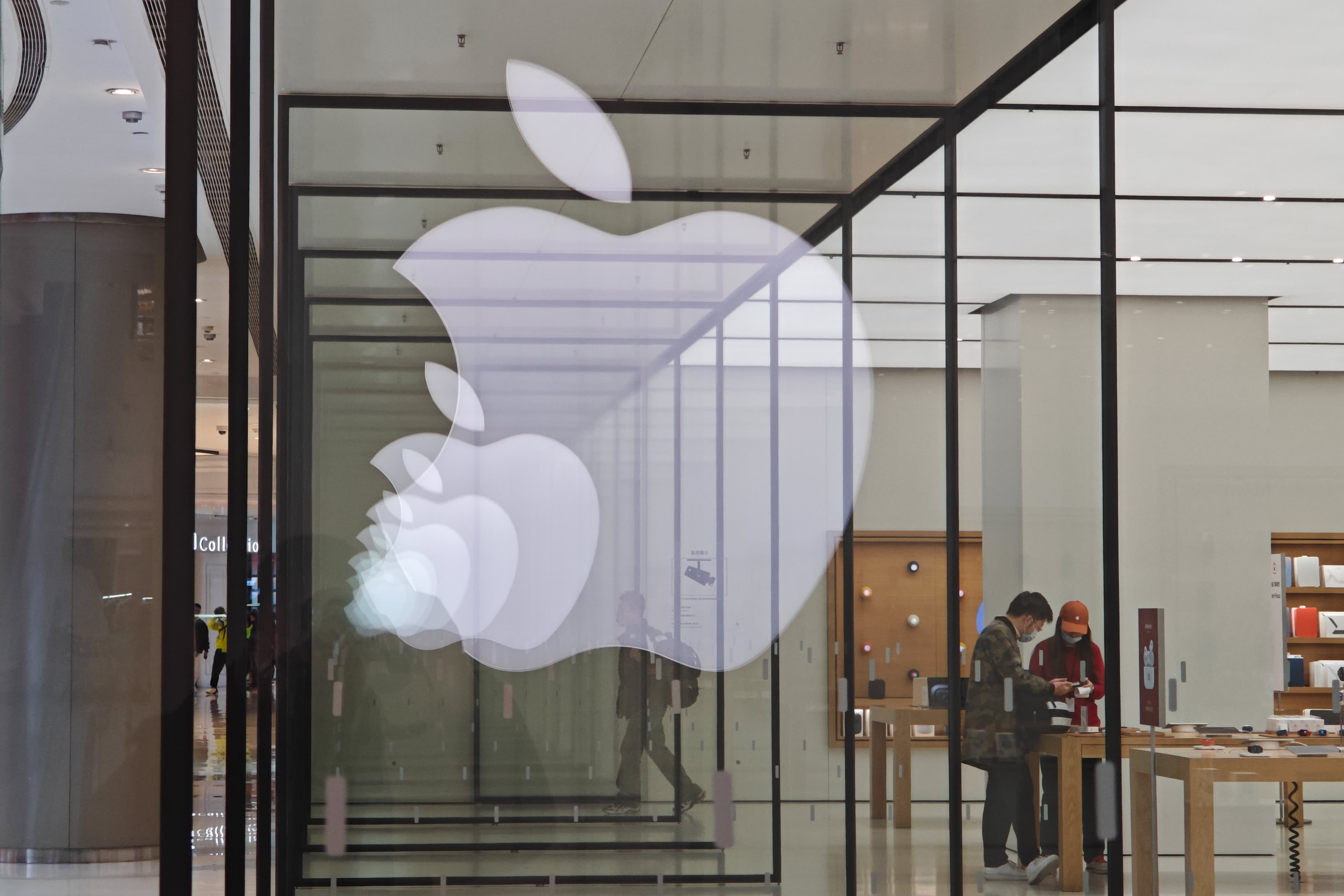 An Apple store in Shanghai, China.