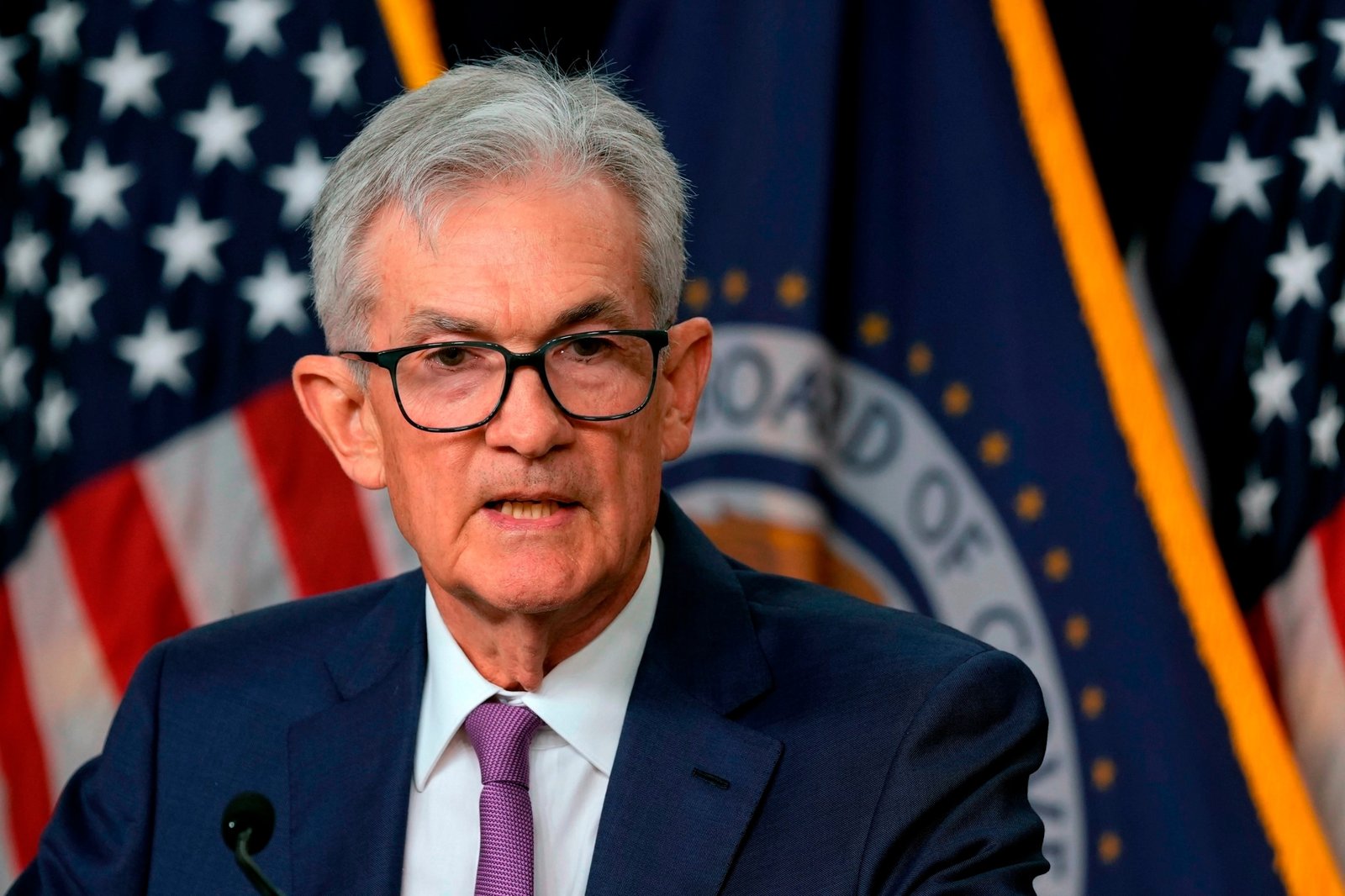 PHOTO: Federal Reserve Board Chair Jerome Powell speaks during a news conference at the Federal Reserve in Washington, May 1, 2024. 