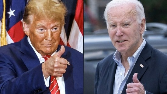 Economist survey: Trump has a 45% chance of winning the poll as compared to Biden who holds a 44% chance to win.(AFP)