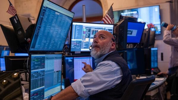 In the bond market, the yield on the 10-year Treasury edged up to 3.9 per cent % from 3.94 per cent late on Friday. Getty Images via AFP