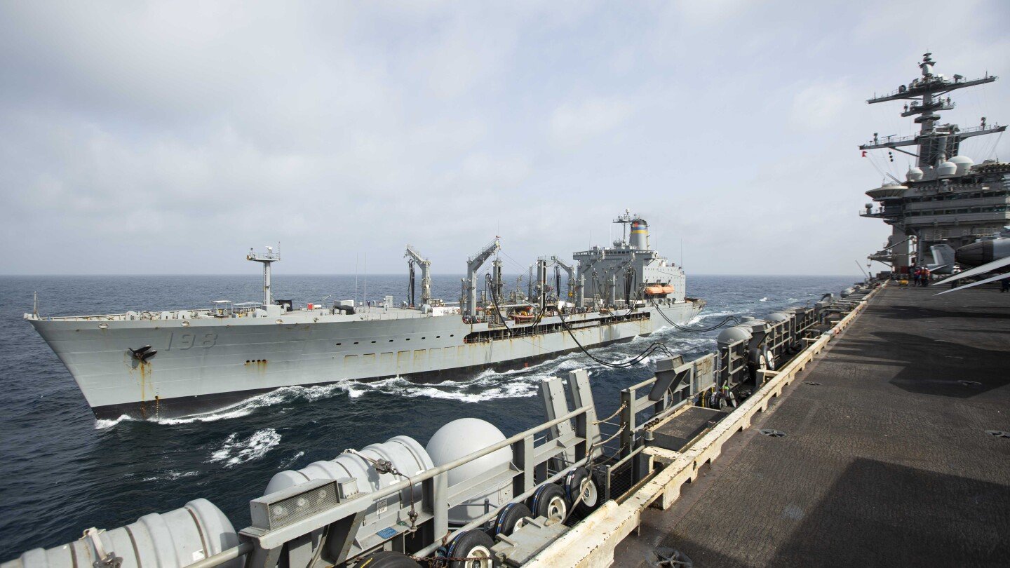 us-navy-replenishment-ship-operating-in-mideast-was-damaged-in-an-incident,-officials-say