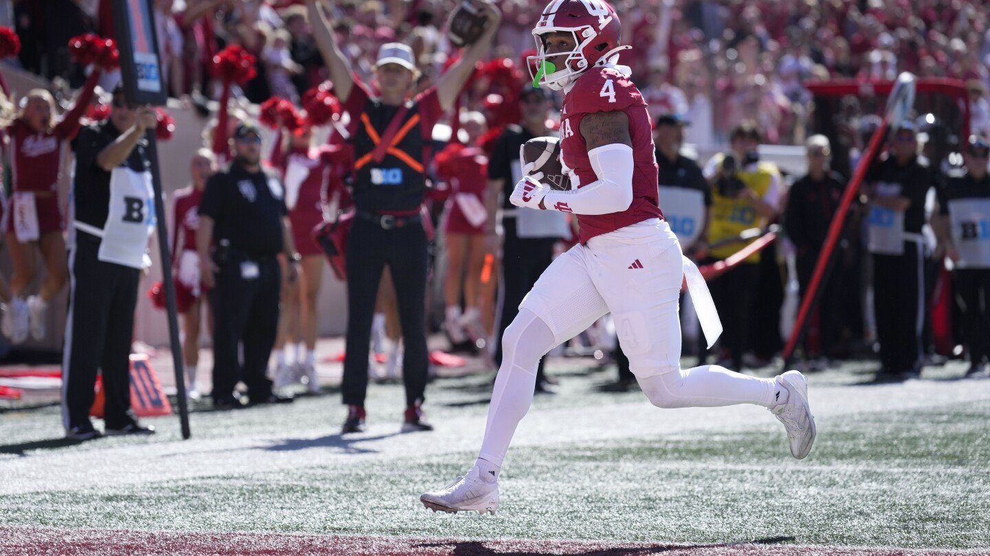no.-16-indiana-routs-nebraska-56-7-to-stay-unbeaten;-rourke-injures-hand-and-misses-2nd-half