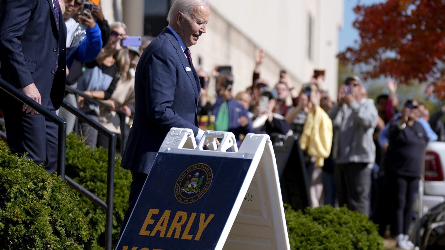 biden-casts-2024-election-ballot-near-his-delaware-home,-waiting-in-line-with-other-voters
