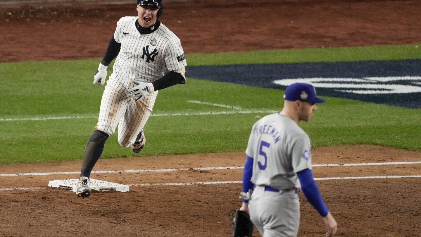 volpe-slam-sparks-comeback-after-freeman-homer,-yanks-beat-dodgers-11-4-to-force-world-series-game-5