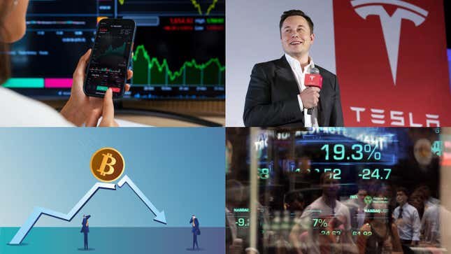 Image for article titled Goldman says the party's over, Tesla stock soars, and Microsoft's Bitcoin bet: Markets news roundup