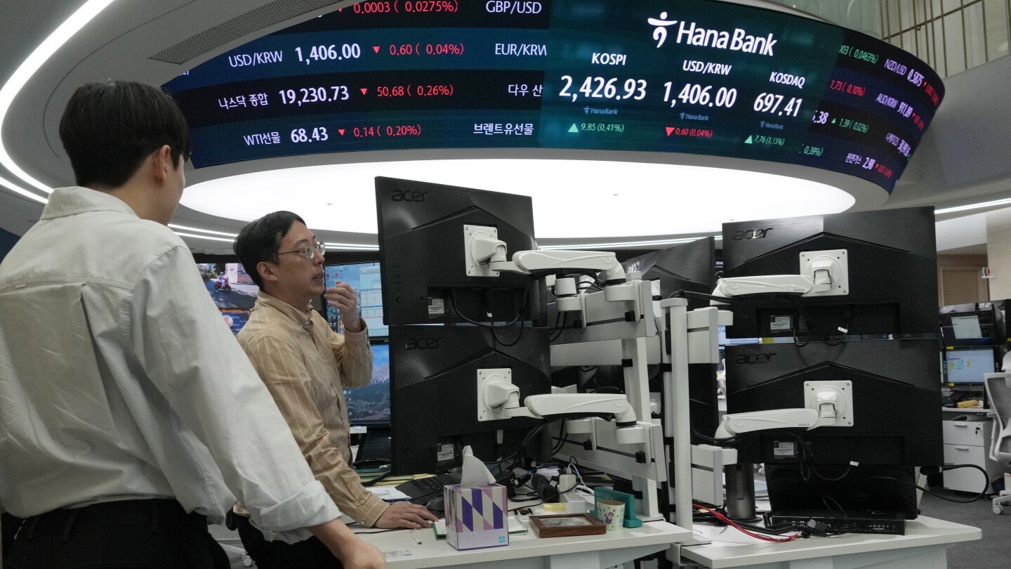 stock-market-today:-asian-shares-meander,-tracking-wall-street’s-mixed-finish-as-dollar-surges