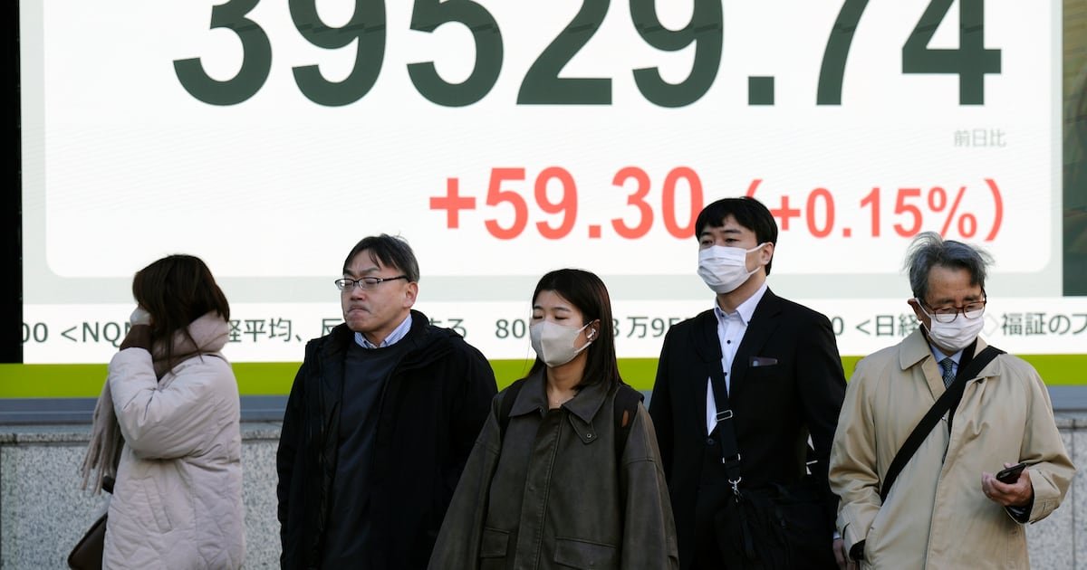 stock-market-today:-asian-shares-fall-as-china-reports-lackluster-data,-while-bitcoin-hits-new-highs