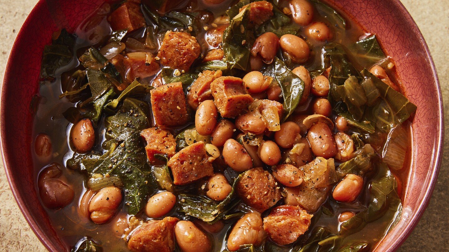 flavorful-chorizo-brings-meaty-depth-to-a-paprika-pinto-bean-soup-with-collard-greens