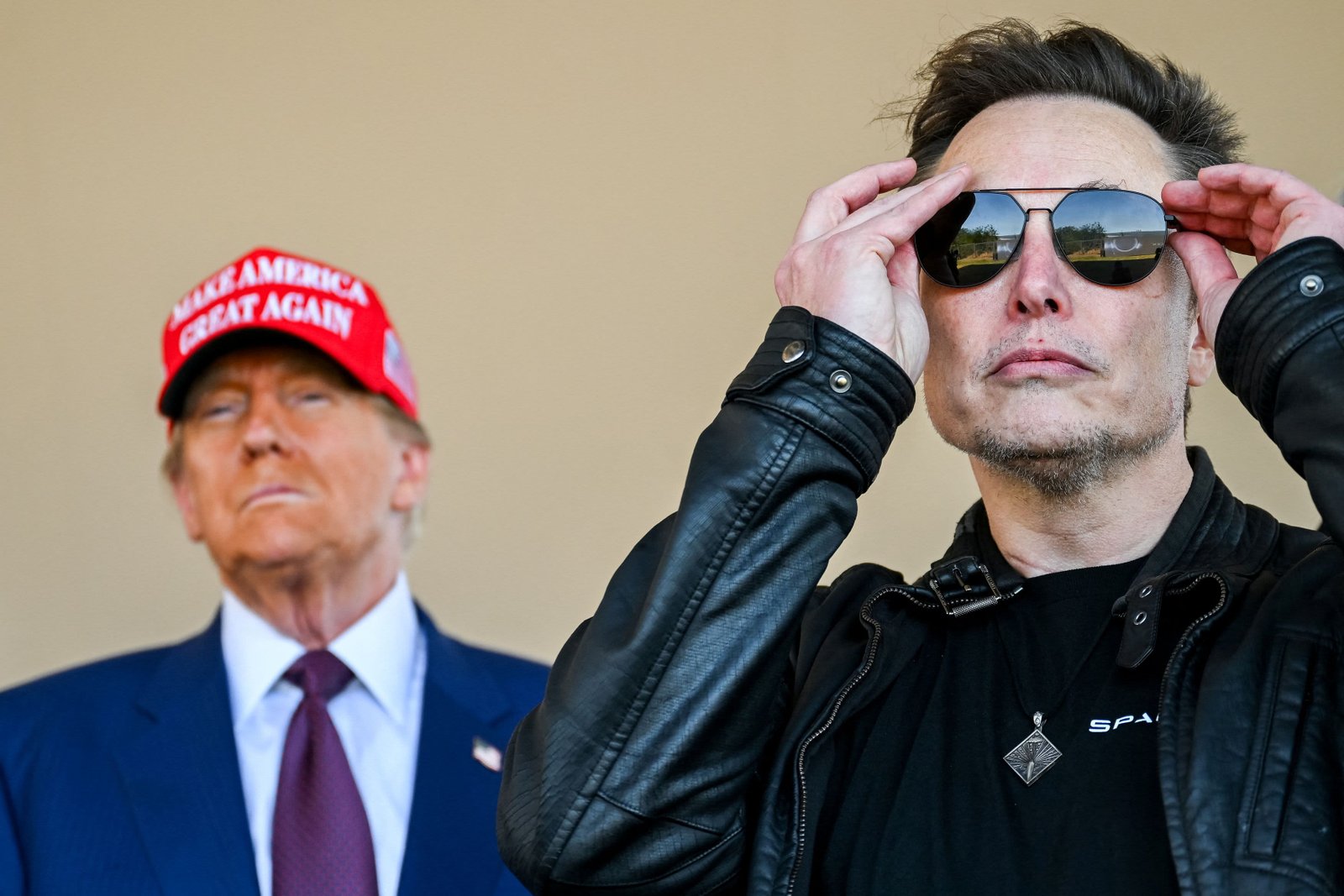 U.S. President-elect Donald Trump and Elon Musk watch the launch of the sixth test flight of the SpaceX Starship rocket in Brownsville, Texas, on Nov. 19, 2024.