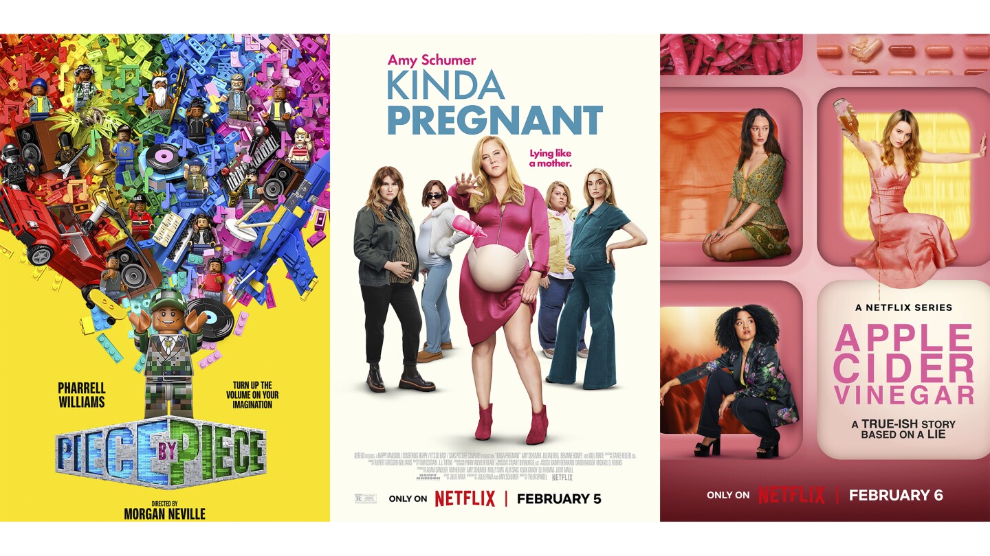 what-to-stream:-amy-schumer-expecting,-kevin-costner-celebrates-a-park-and-pharrell-is-made-of-lego