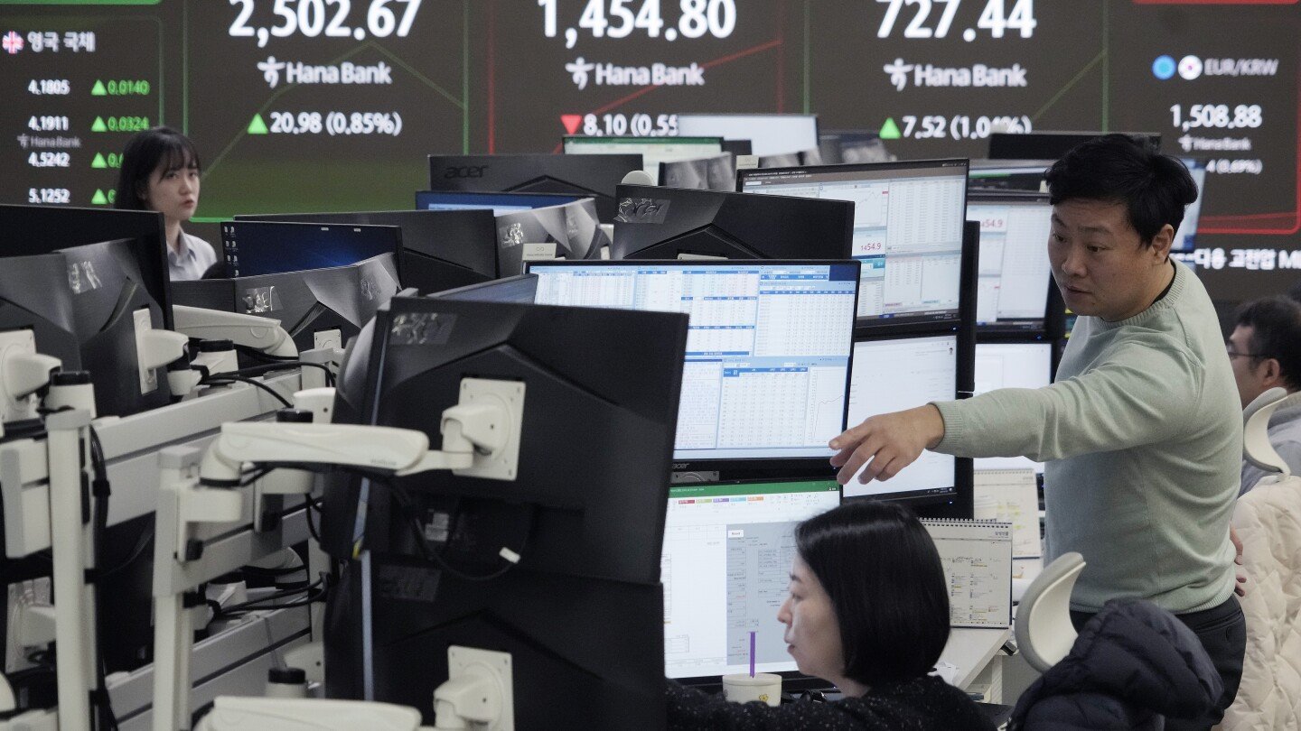 stock-market-today:-asia-shares-trade-mostly-lower-as-as-investors-weigh-impact-of-us-china-tariffs