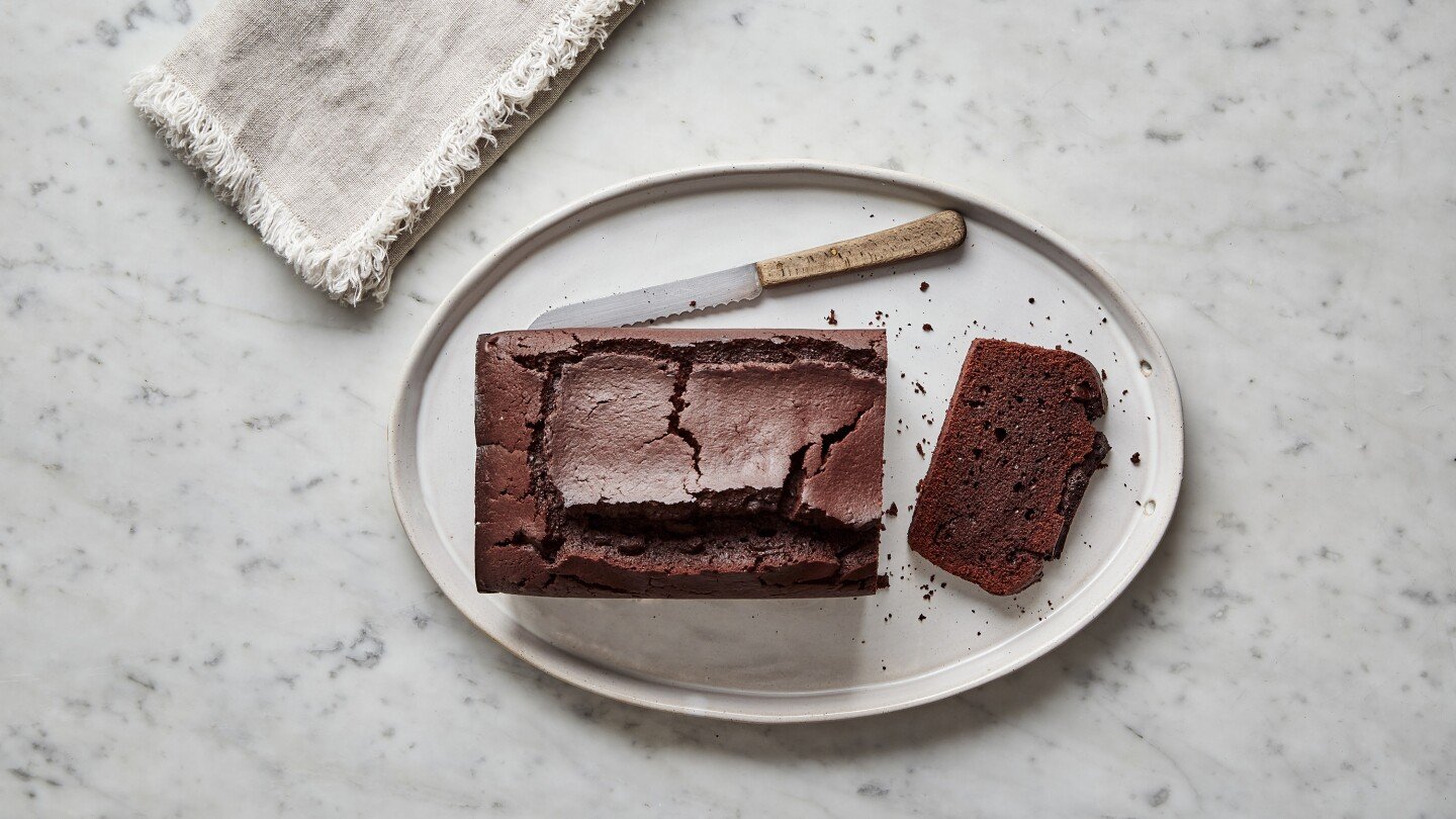 two-types-of-chocolate-give-this-elegant-loaf-cake-deep-flavor-for-a-valentine’s-day-treat