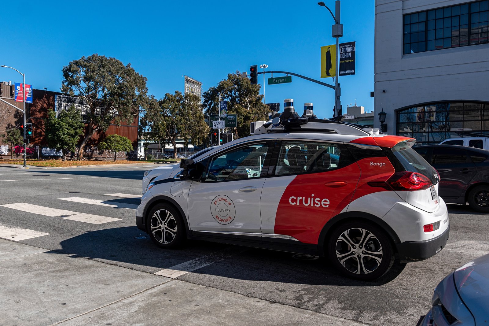 A Cruise vehicle in San Francisco on Feb. 2, 2022.