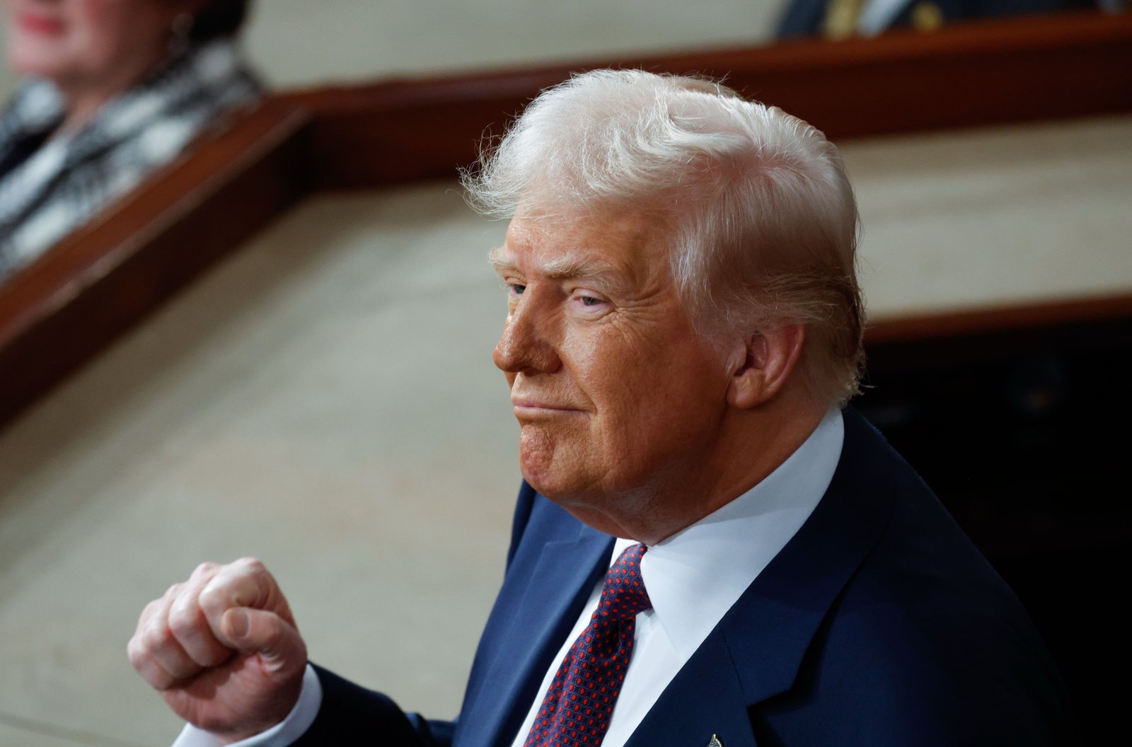 President Donald Trump addresses a joint session of Congress in the Capitol building's House chamber in Washington, D.C., on March 4, 2025. 