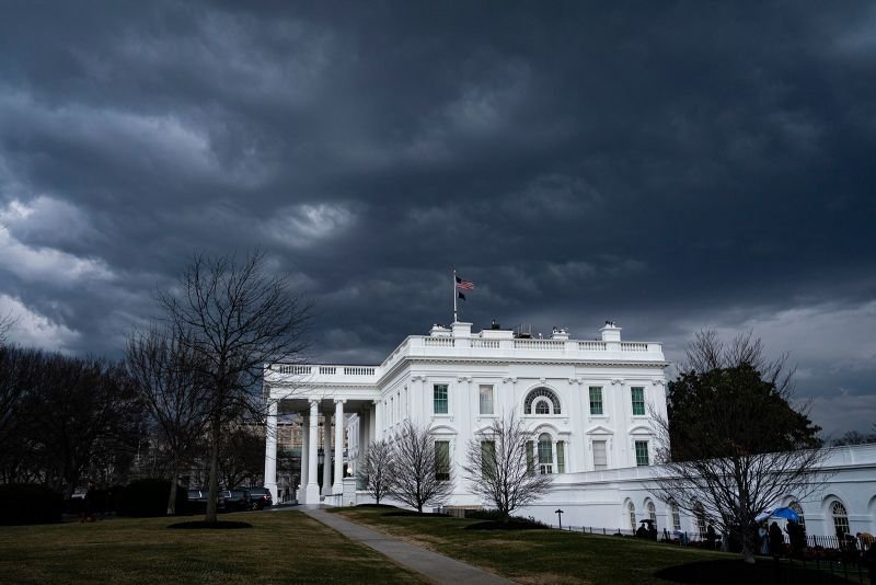 The White House is seen on February 27.
