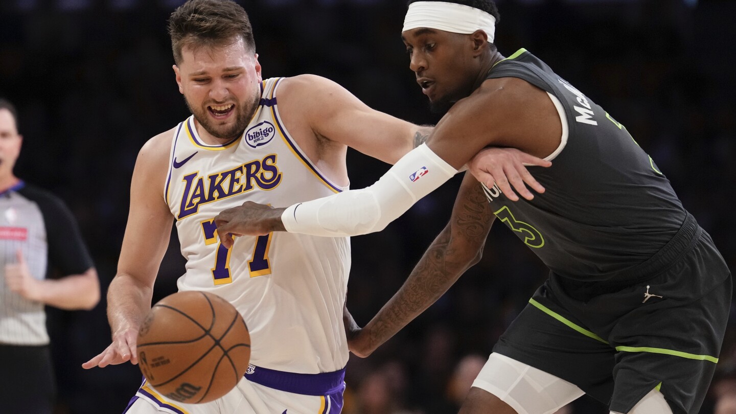 timberwolves-rout-lakers-117-95-in-1st-round-series-opener,-overcoming-luka-doncic’s-37-points