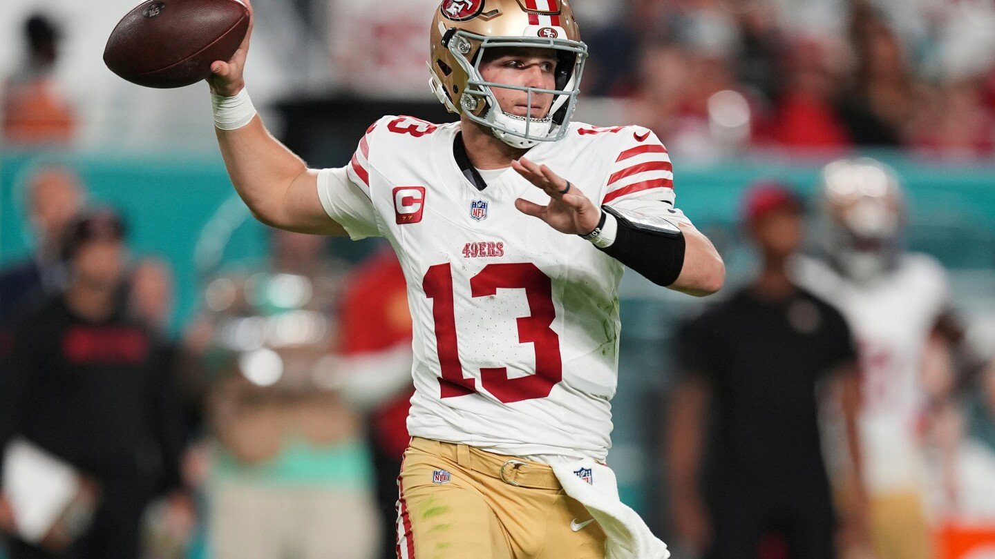 brock-purdy-reports-to-49ers-and-george-kittle-stays-away-from-offseason-program,-ap-source-says