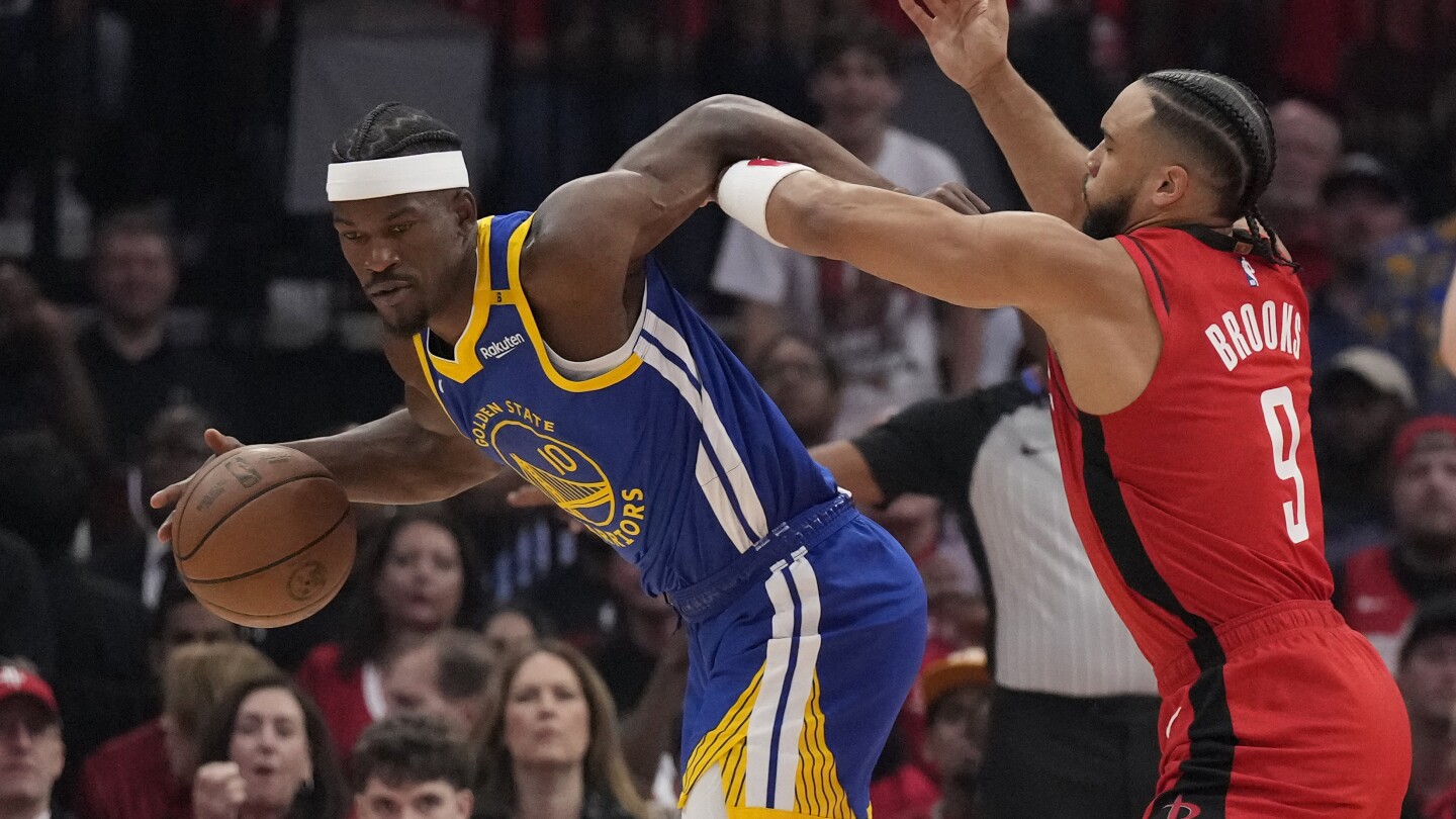 golden-state’s-butler-ruled-out-with-pelvis-contusion-after-fall-on-foul-by-rockets’-thompson