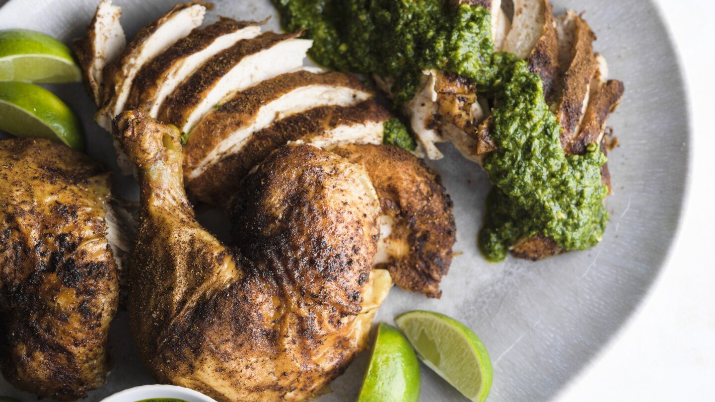 savory-green-chutney-brings-bright,-fresh-flavor-to-a-simple-roasted-chicken-for-passover