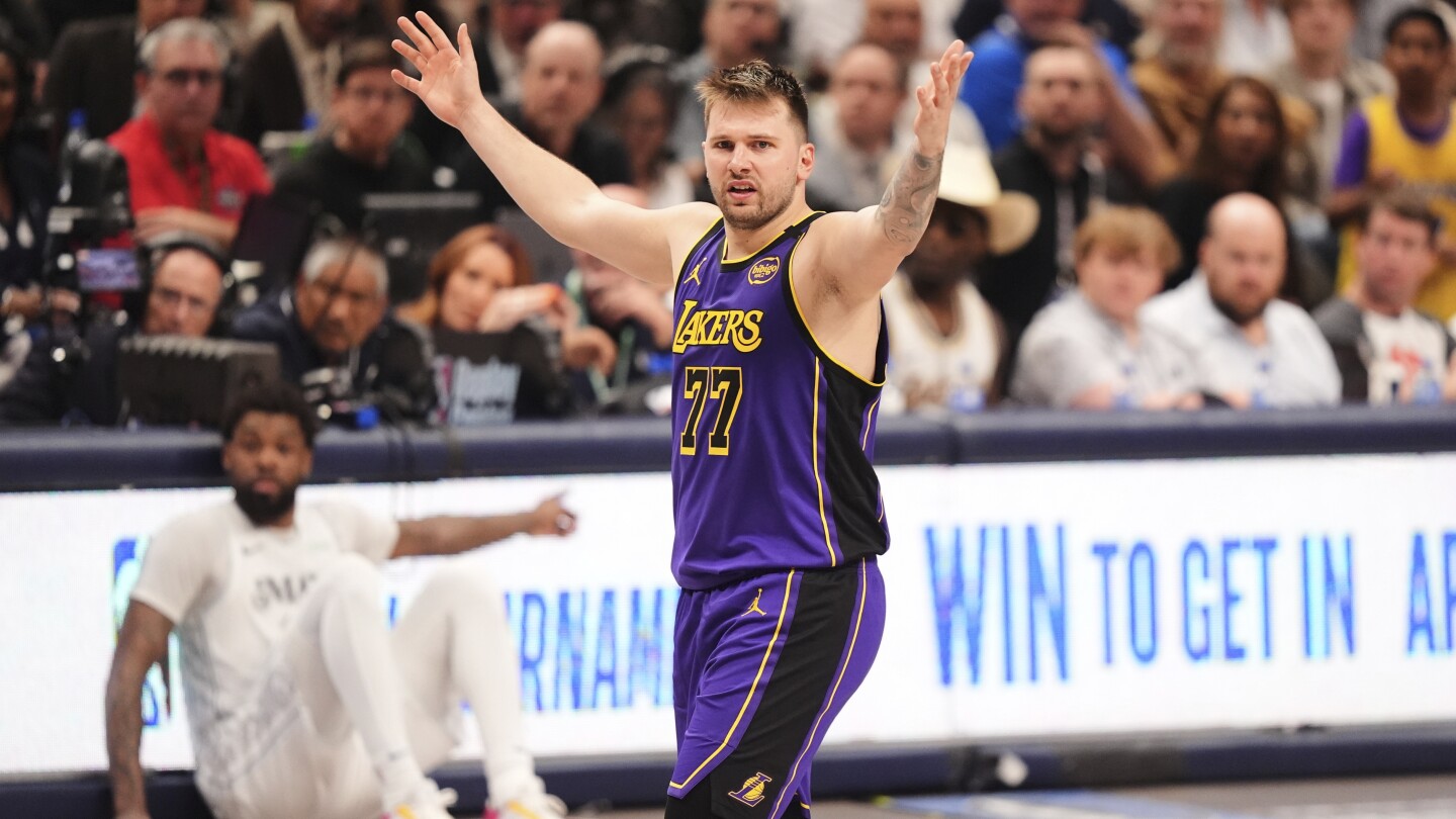 luka-doncic-scores-45-points-in-dallas-return-as-lakers-clinch-playoff-spot-with-112-97-win