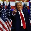 Donald Trump arrives to speak during an election night event in West Palm Beach, Fla., on Nov. 6, 2024. Bond investors have reacted with concern to Trump's economic policies as he gears up to start a new term at the White House.