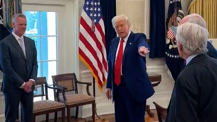 Trump Brags To Racing Drivers That Friend Charles Schwab Made $2b From Stock Market Chaos