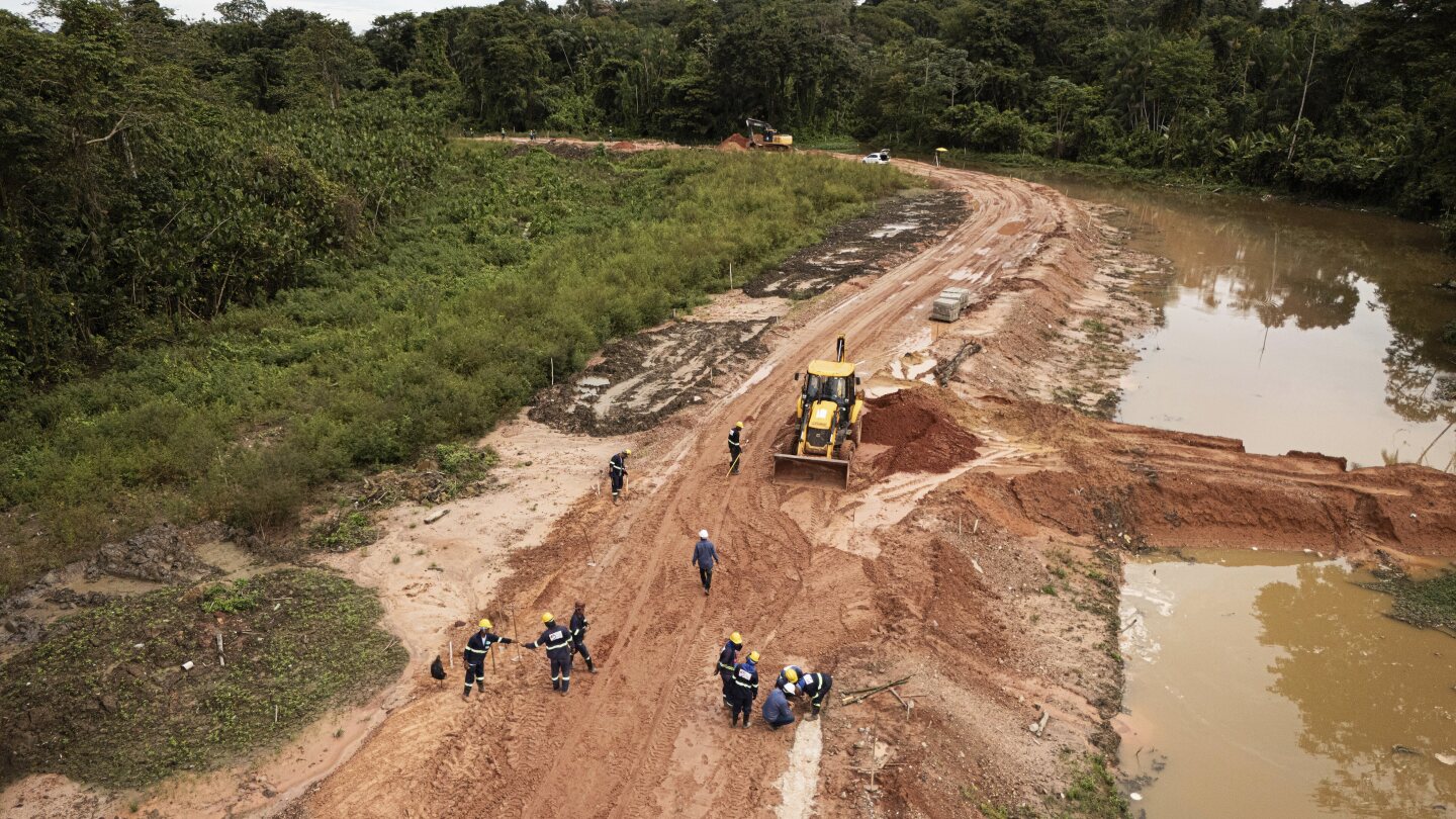 the-construction-of-a-road-in-brazil-draws-criticism-before-first-ever-climate-talks-in-the-amazon
