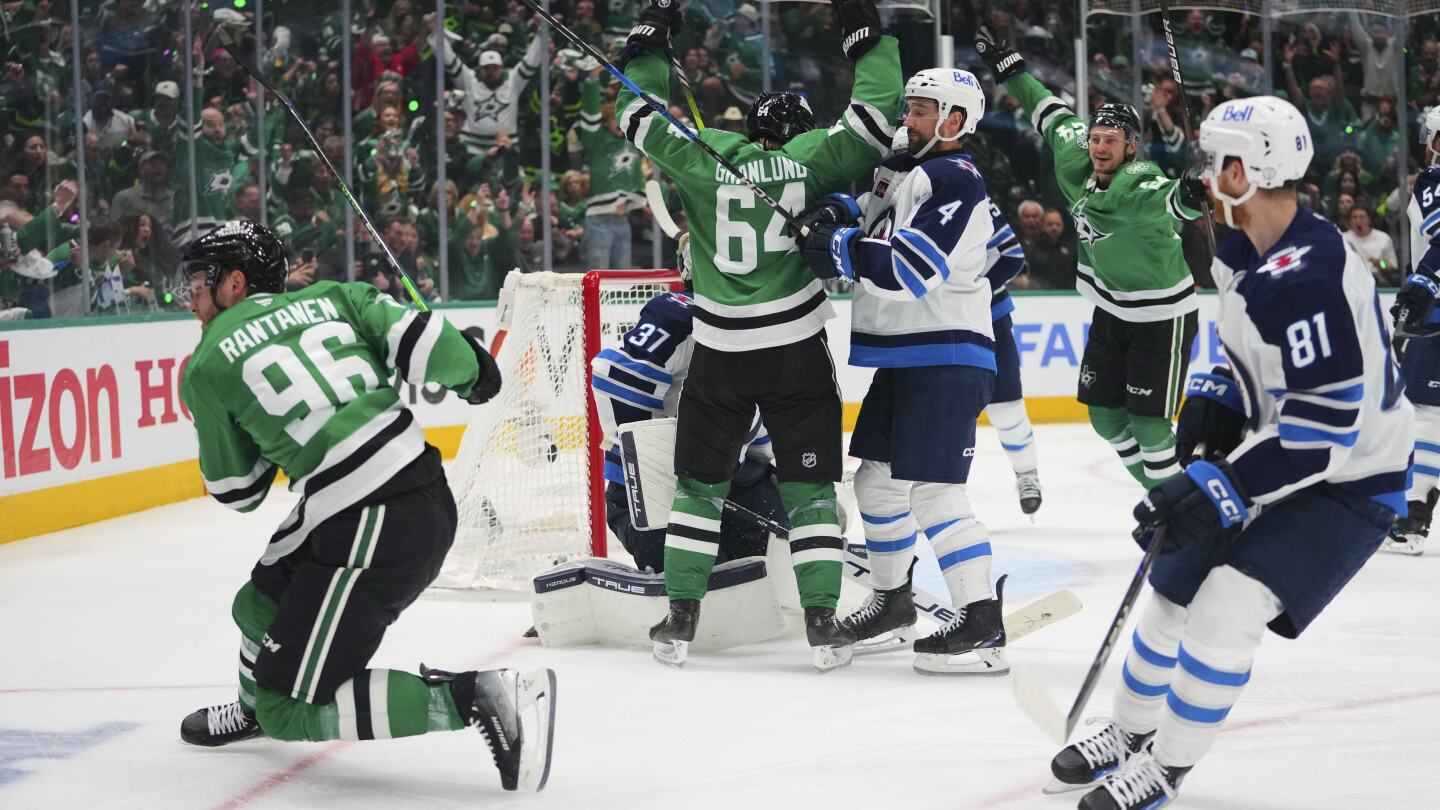 mikko-rantanen-has-a-goal-and-2-assists-for-stars-in-5-2-win-over-jets-to-take-a-2-1-series-lead