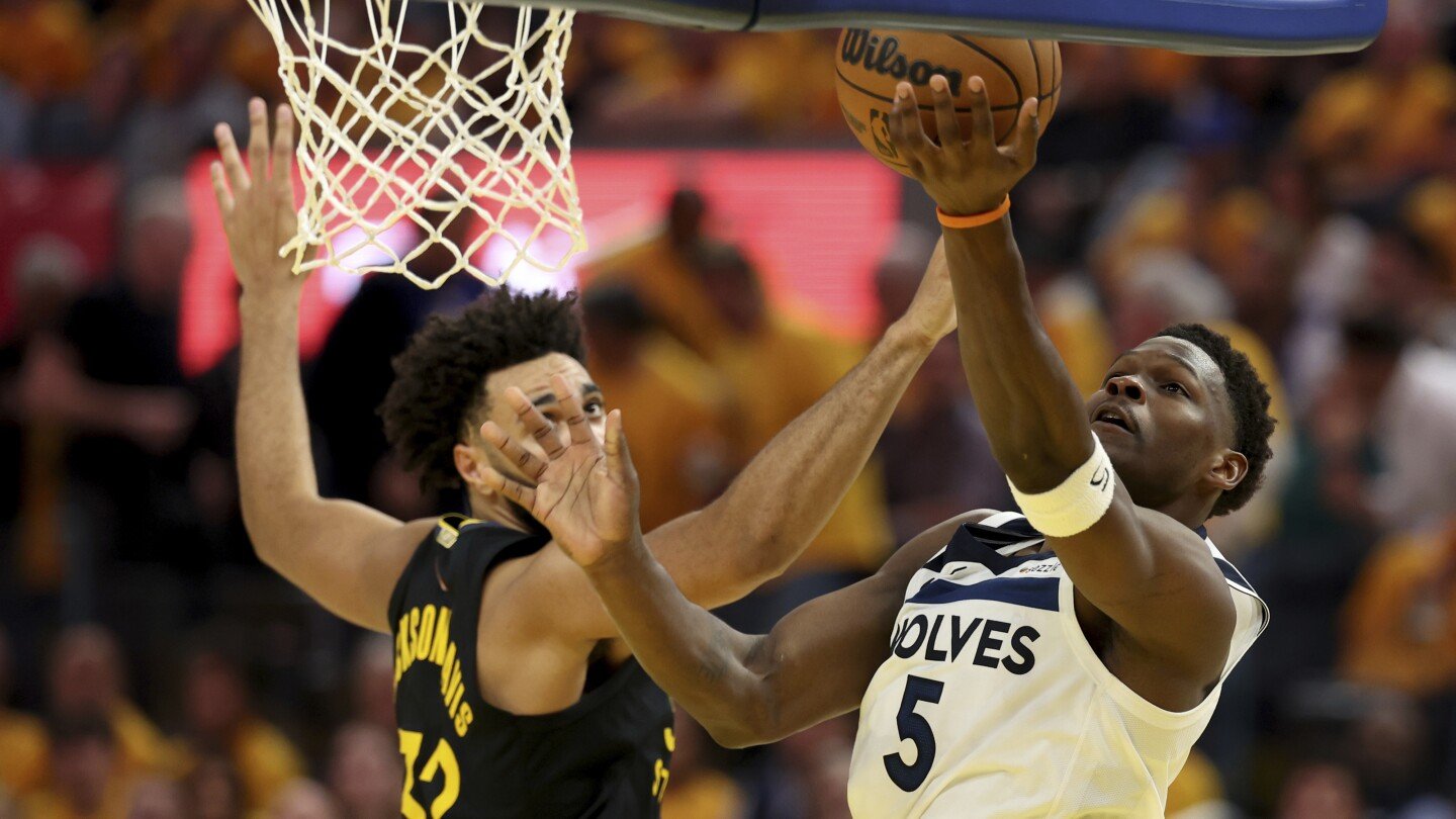 edwards,-randle-lead-the-way-again-as-timberwolves-beat-warriors-117-110-for-3-1-playoff-series-lead