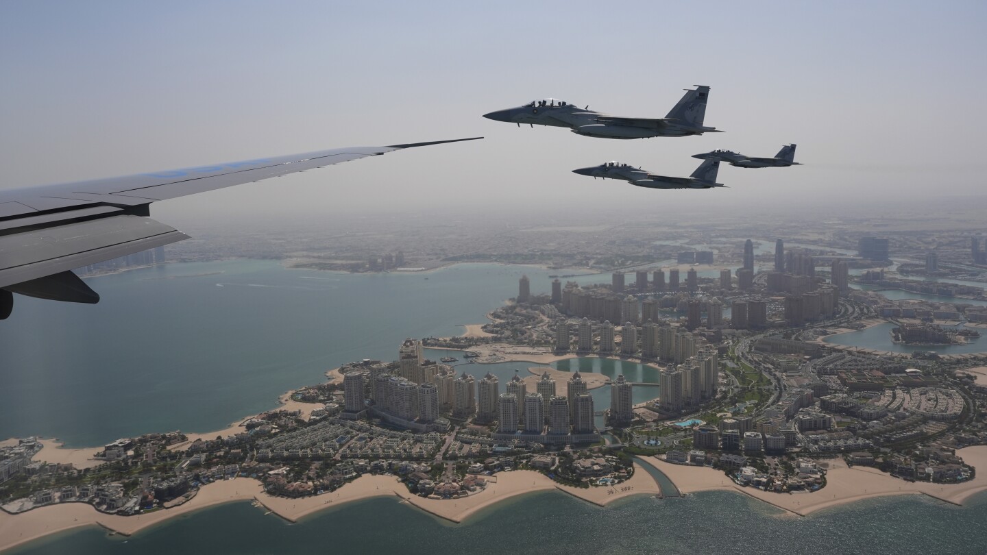 trump’s-qatar-trip-is-off-to-a-flying-start-as-air-force-one-gets-another-fighter-jet-escort