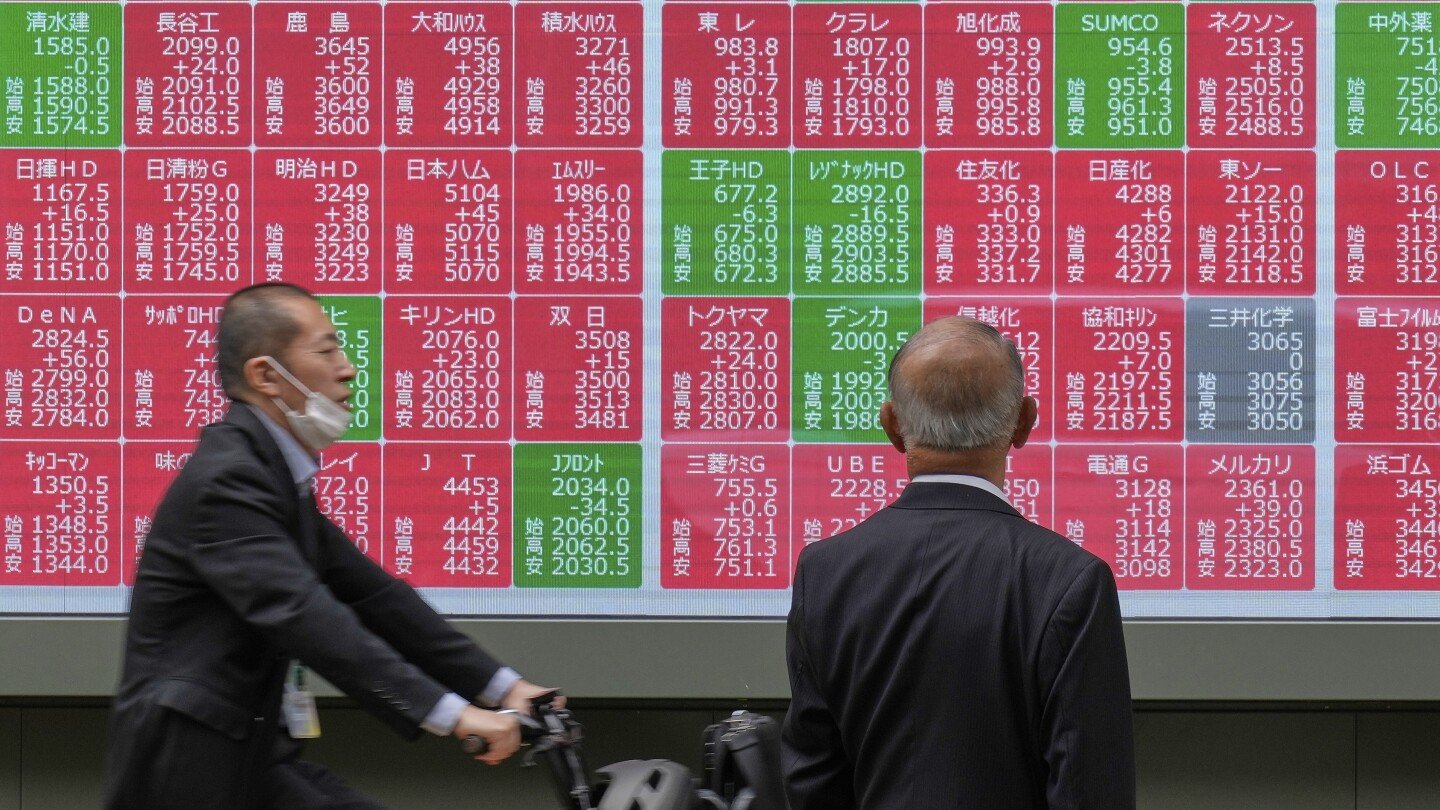 asian-shares-mostly-lower,-trading-in-a-narrow-range-with-us-markets-closed-for-memorial-day