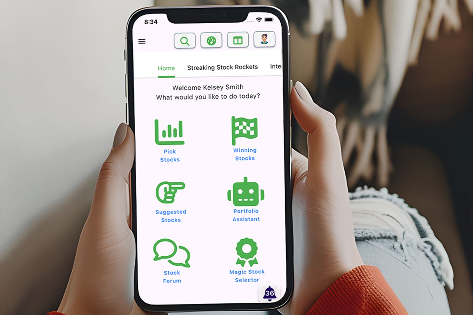 Interior image for Sterling OpenAI powered Stock Picker Lifetime Subscription Stack Commerce sponsored deal
