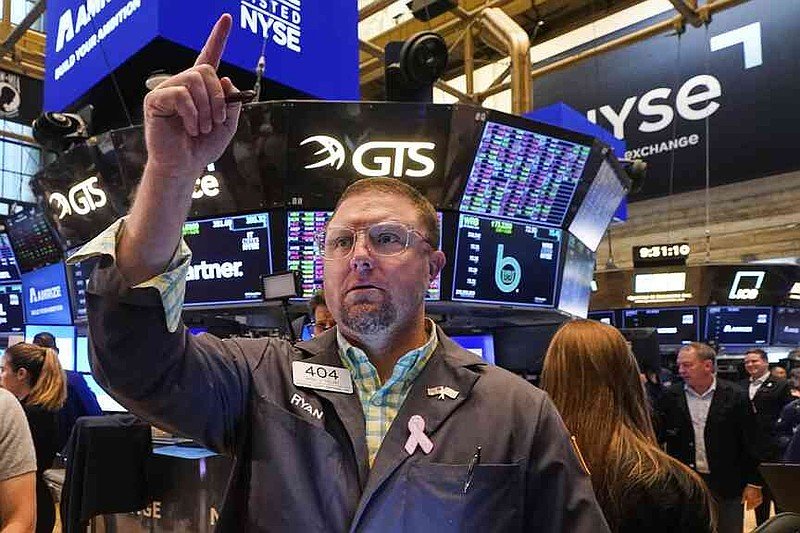 Trader Ryan Falvey works on the floor of the New York Stock Exchange, Monday, June 23, 2025. (AP Photo/Richard Drew)