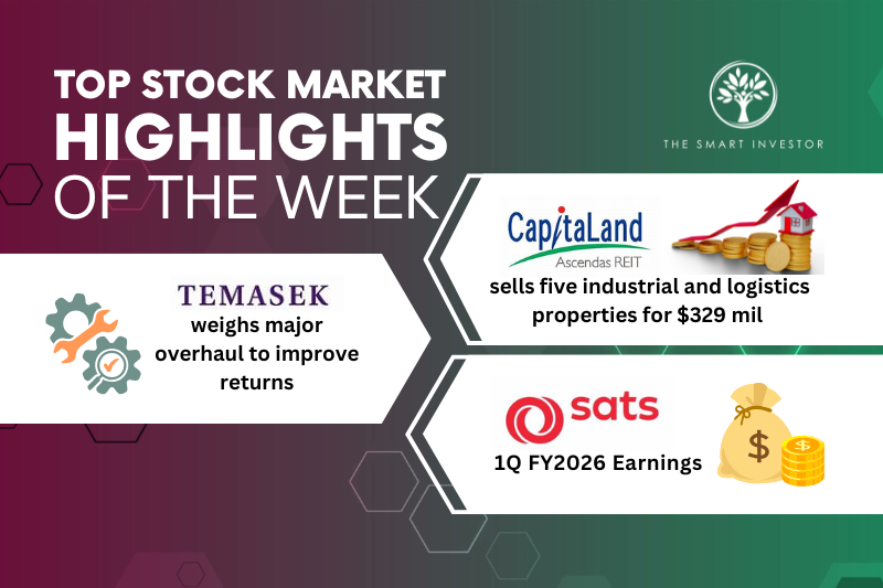 top-stock-market-highlights-of-the-week:-capitaland-ascendas-reit,-temasek-holdings-and-sats