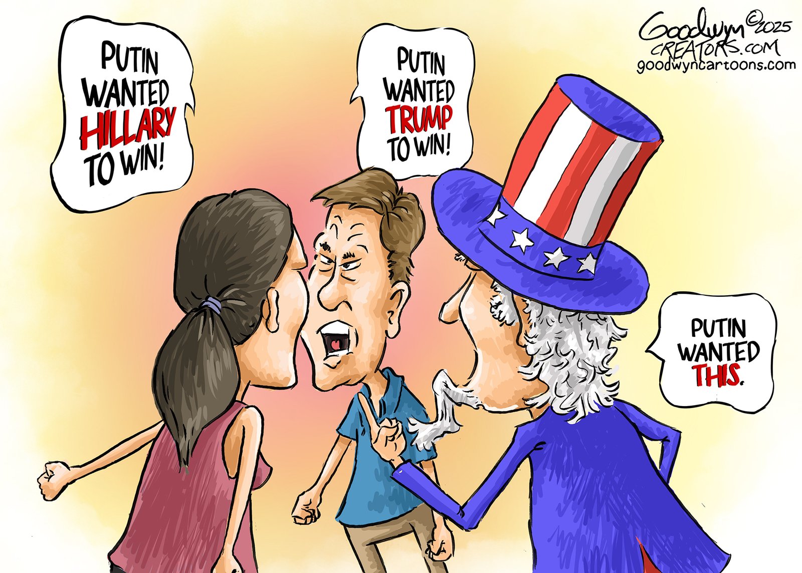 Editorial cartoon by Al Goodwyn (Creators Syndicate)