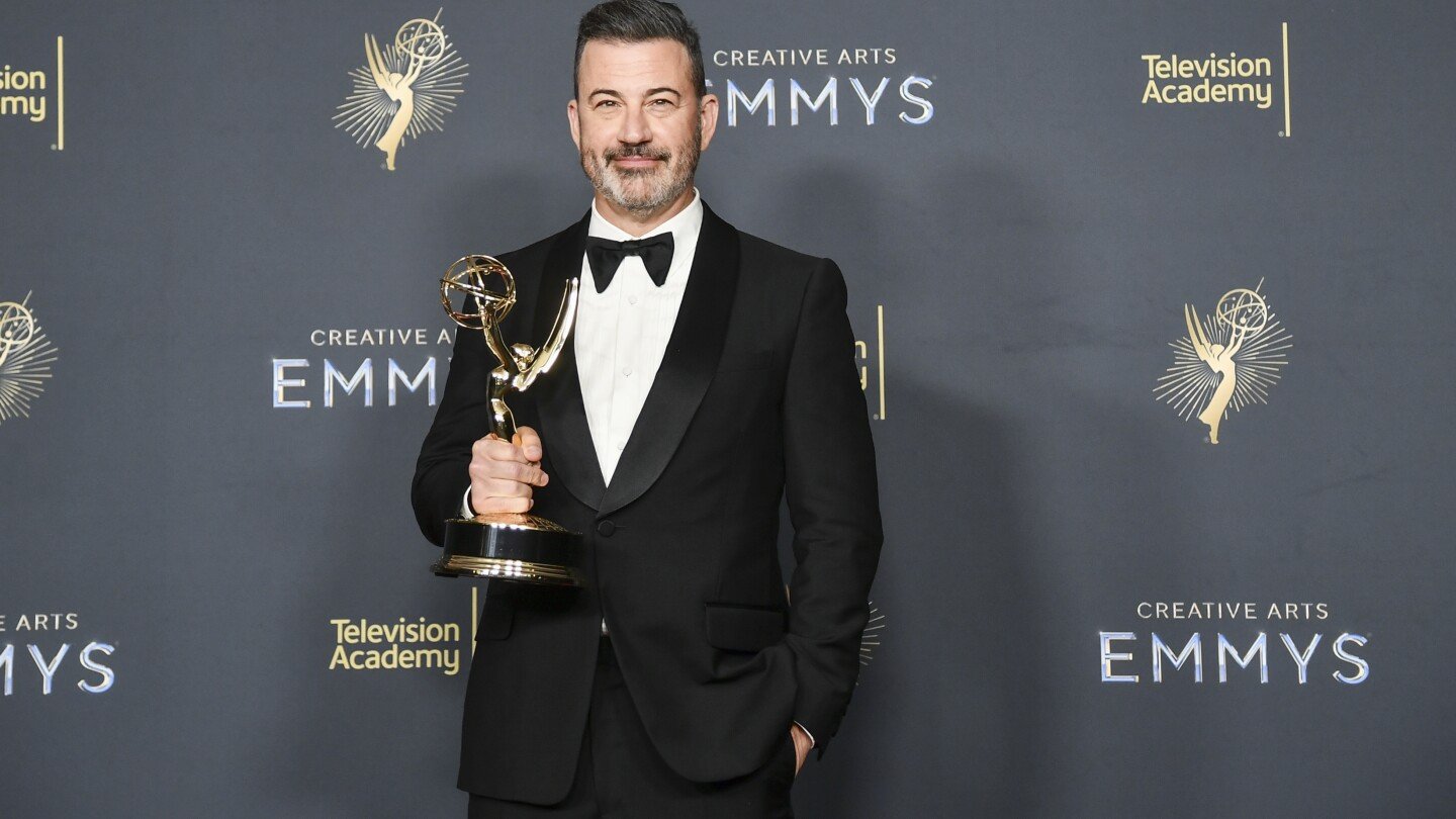 jimmy-kimmel-says-he’s-not-defending-democracy.-but-he’s-standing-up-for-fellow-emmy-nominee-colbert