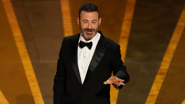 Jimmy Kimmel appears at the Walt Disney Television upfront in New York on May 14, 2019. (Photo by Evan Agostini/Invision/AP, File)