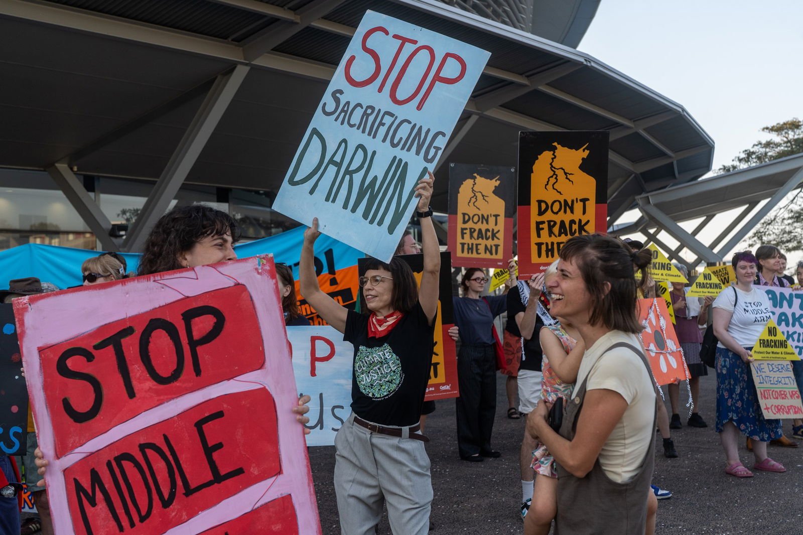 A protest in Darwin