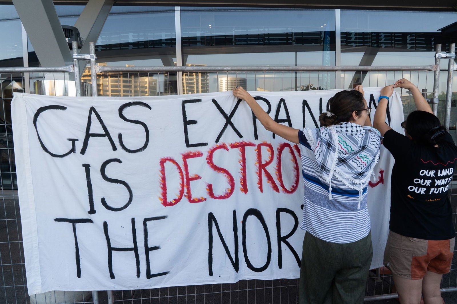 A gas protest in Darwin