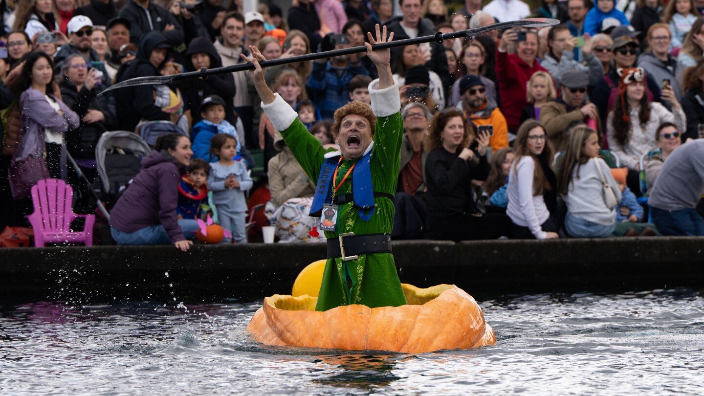 giant,-floating-pumpkin-races-draw-large-crowds-to-annual-event-in-oregon