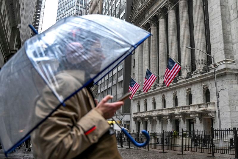 The New York Stock Exchange (NYSE) on April 7, 2025 in New York City.