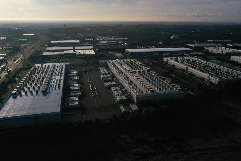 An Amazon Web Services data center in Manassas, Virginia, on Wednesday, July 9, 2025.