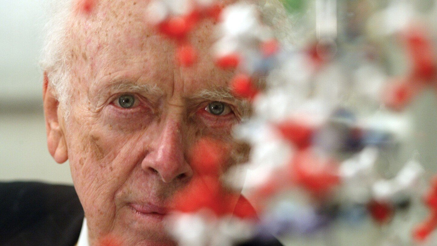 james-watson,-co-discoverer-of-the-double-helix-shape-of-dna,-has-died-at-age-97
