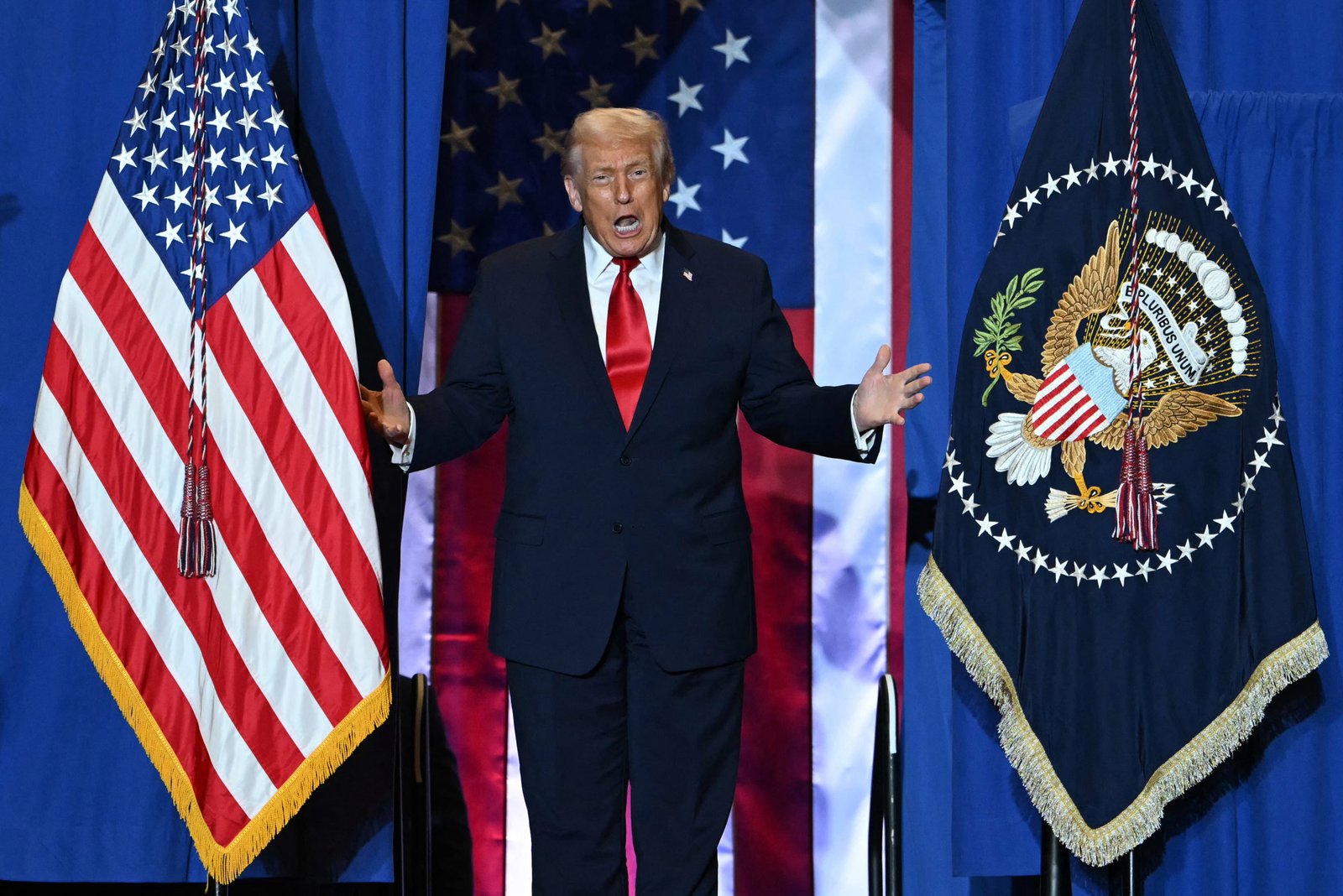 Trump’s rally-style remarks included multiple racist rants about Somalian immigrants