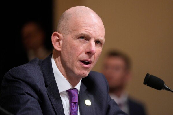 Michael Glasheen, operations director of the National Security Branch of the FBI, speaks during the House Committee on Homeland Security on Capitol Hill in Washington, Thursday, Dec. 11, 2025. (AP Photo/Mark Schiefelbein)
