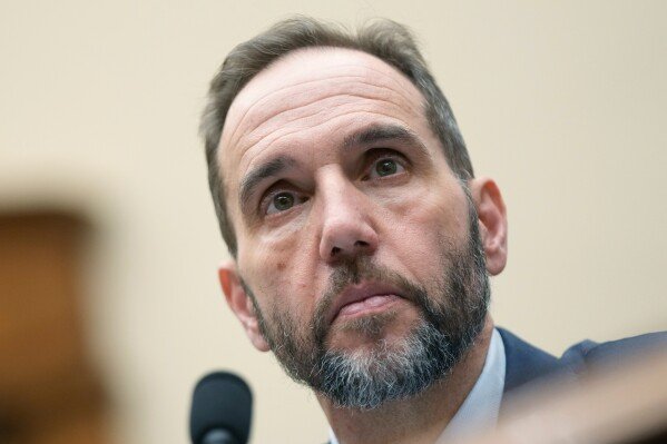 Former Justice Department special counsel Jack Smith testifies before the House Judiciary Committee at the Capitol in Washington, Thursday, Jan. 22, 2026. (AP Photo/Mark Schiefelbein)