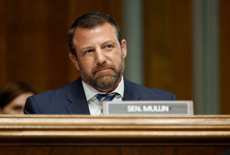 Sen. Markwayne Mullin speaks during a the Senate Committee on Health, Education, Labor, and Pensions on September 17, 2025.