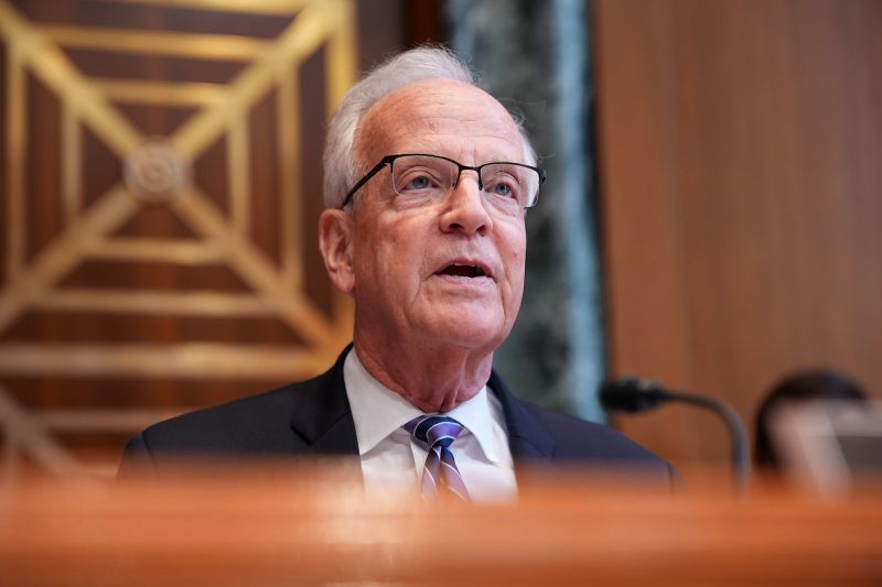 Sen. Jerry Moran speaks during a Senate Appropriations Committee hearing on June 4, 2025.